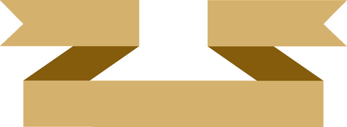ribbon in various styles in golden