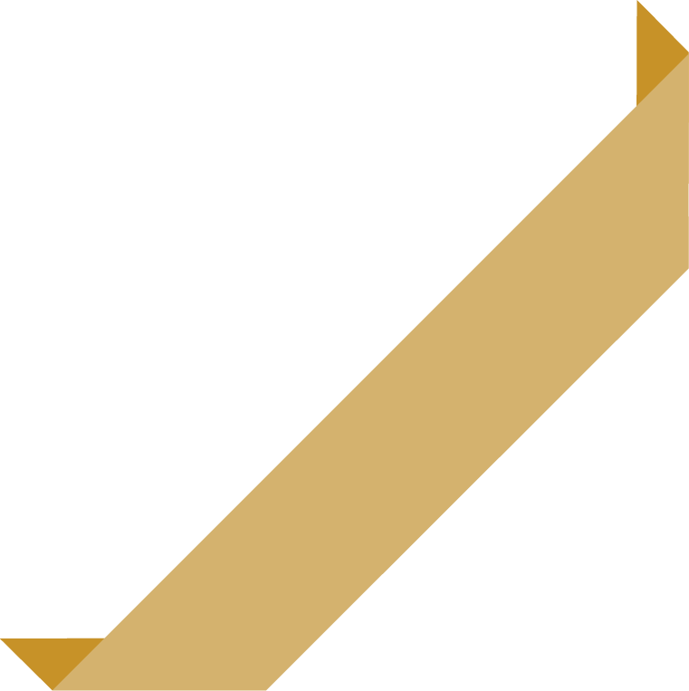ribbon in various styles in golden