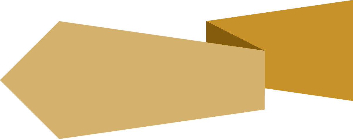 ribbon in various styles in golden