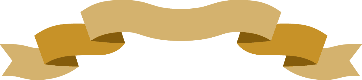 ribbon in various styles in golden