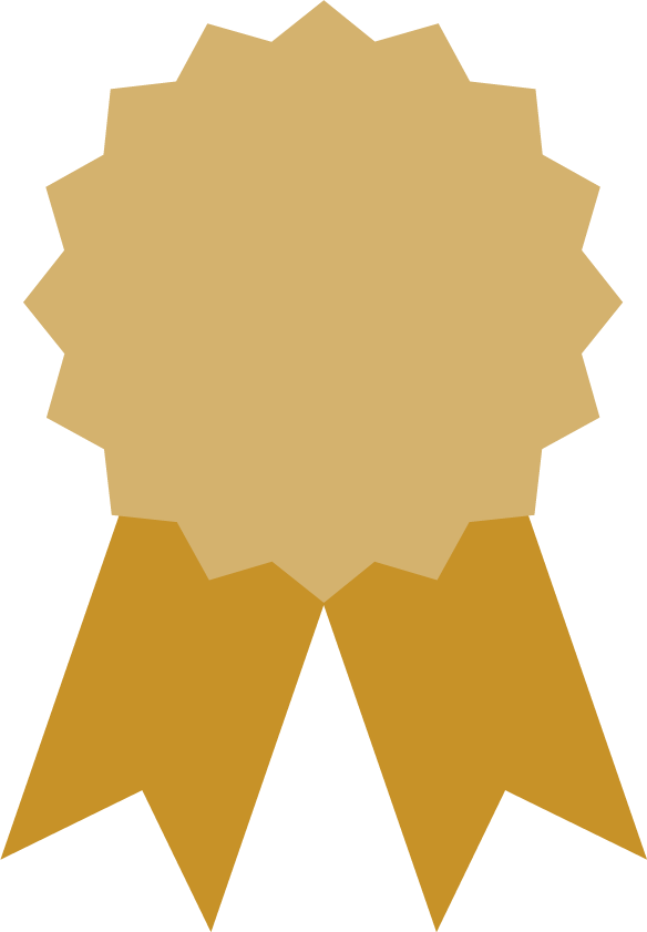 ribbon in various styles in golden
