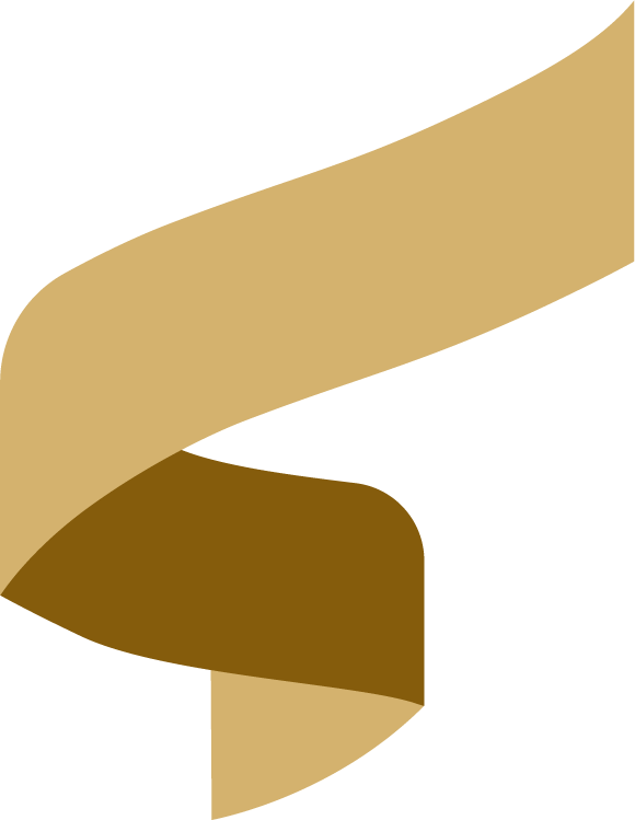 ribbon in various styles in golden