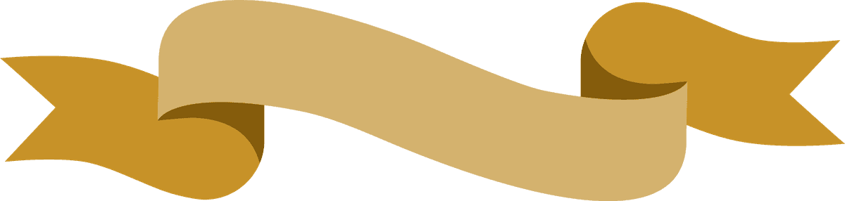 ribbon in various styles in golden