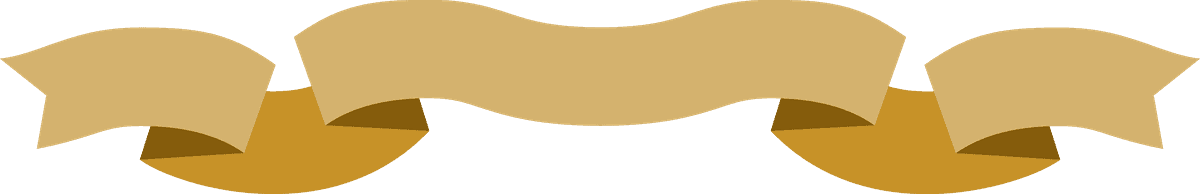 ribbon in various styles in golden