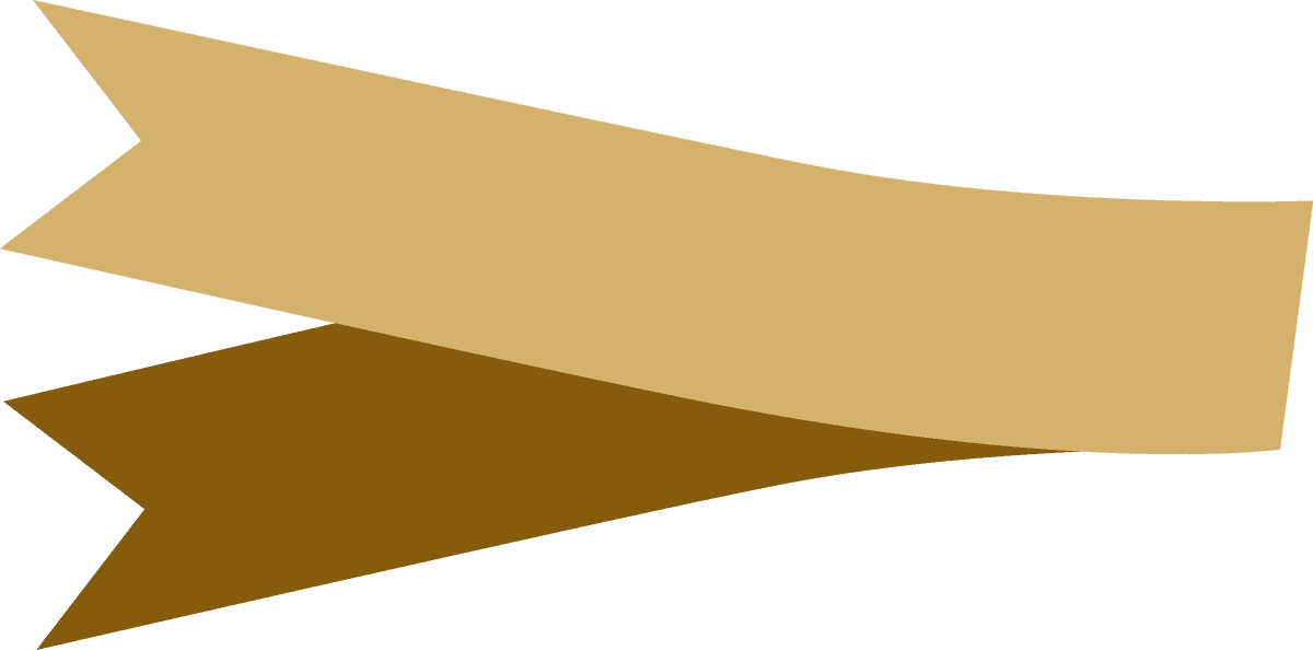 ribbon in various styles in golden