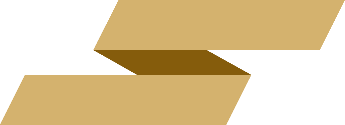 ribbon in various styles in golden