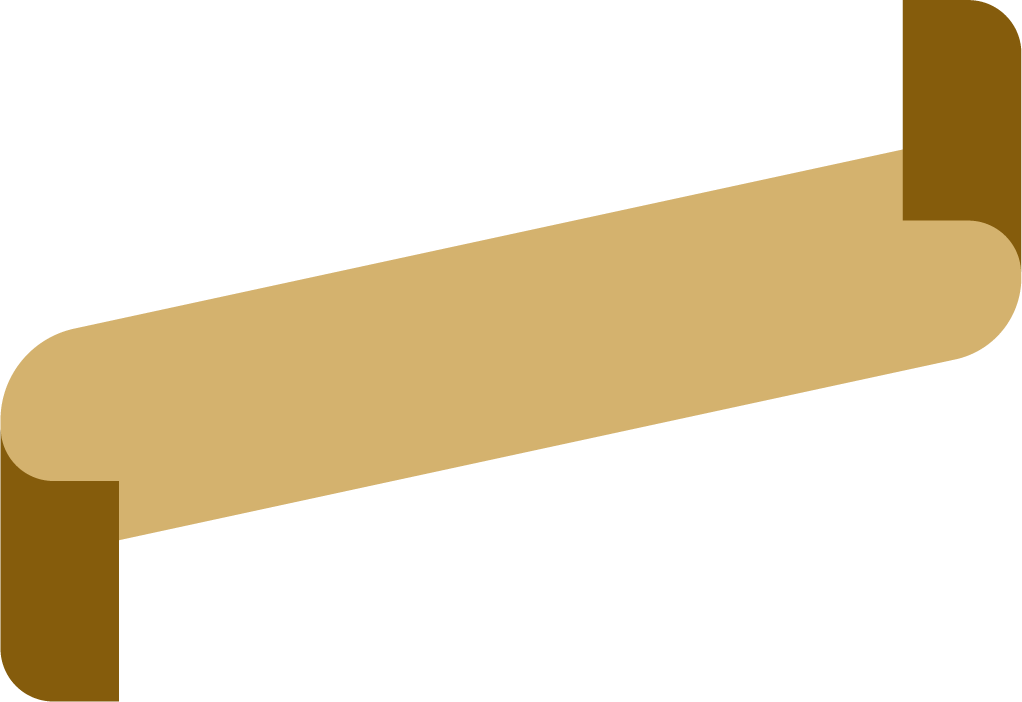 ribbon in various styles in golden
