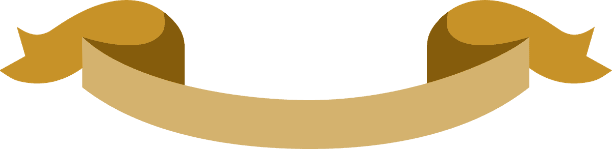 ribbon in various styles in golden