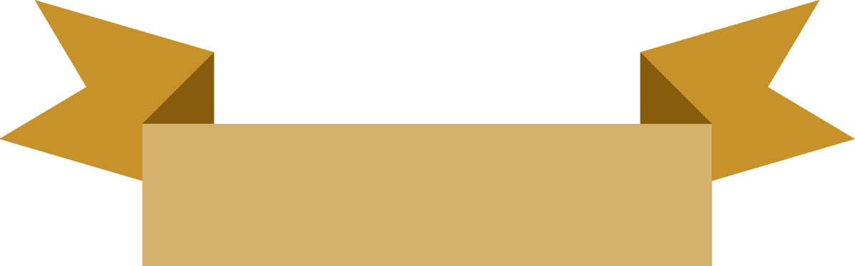 ribbon in various styles in golden