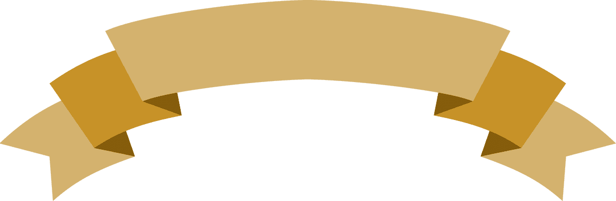 ribbon in various styles in golden