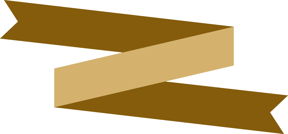 ribbon in various styles in golden