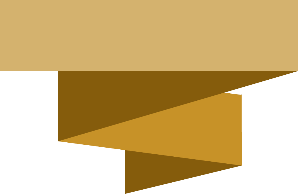 ribbon in various styles in golden