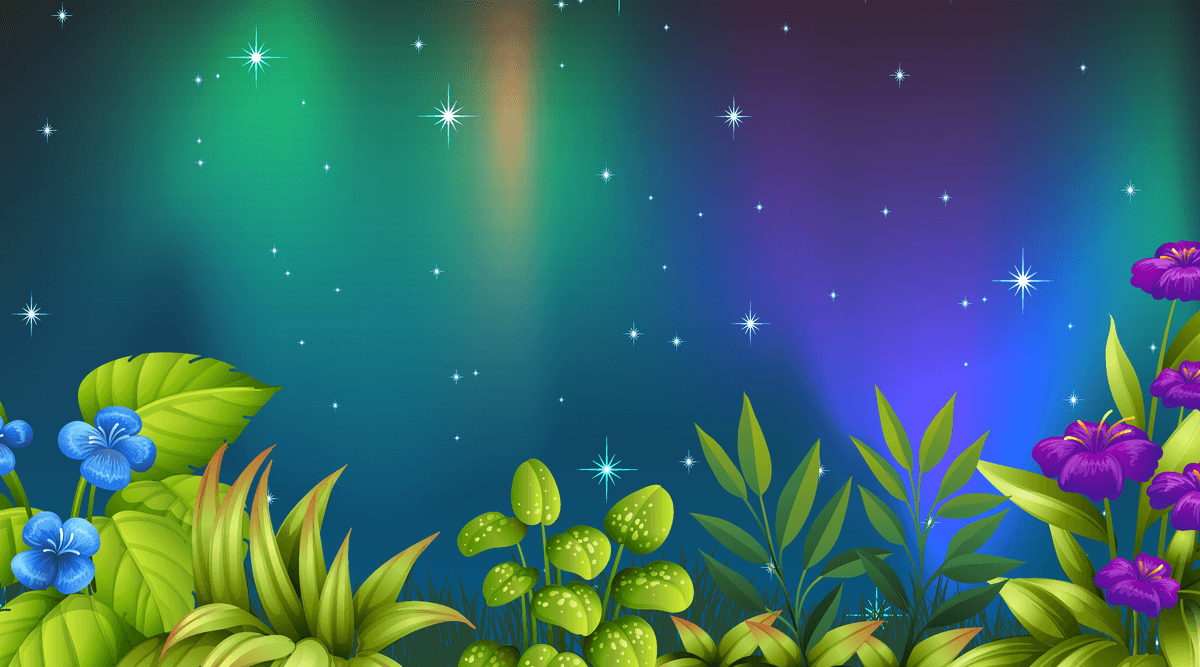 serene landscape scenes featuring vibrant flora and captivating auroras for enchanting outdoor visuals