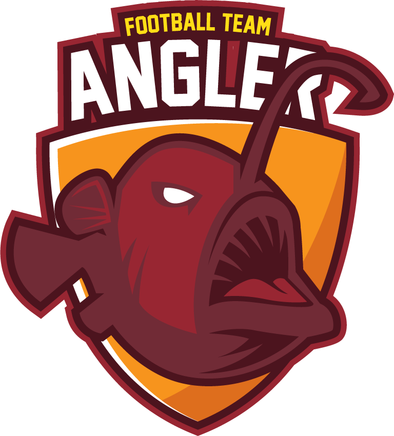 sport logo team badge featuring a fierce angler fish for dynamic football branding