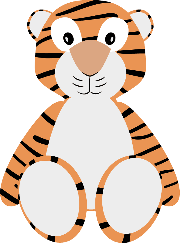 tiger cartoons in different positions