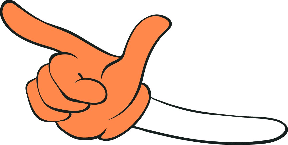 cartoon orange hands with difference pose