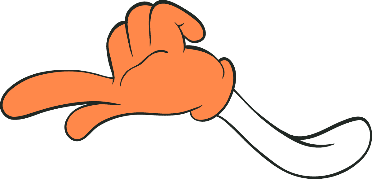 cartoon orange hands with difference pose