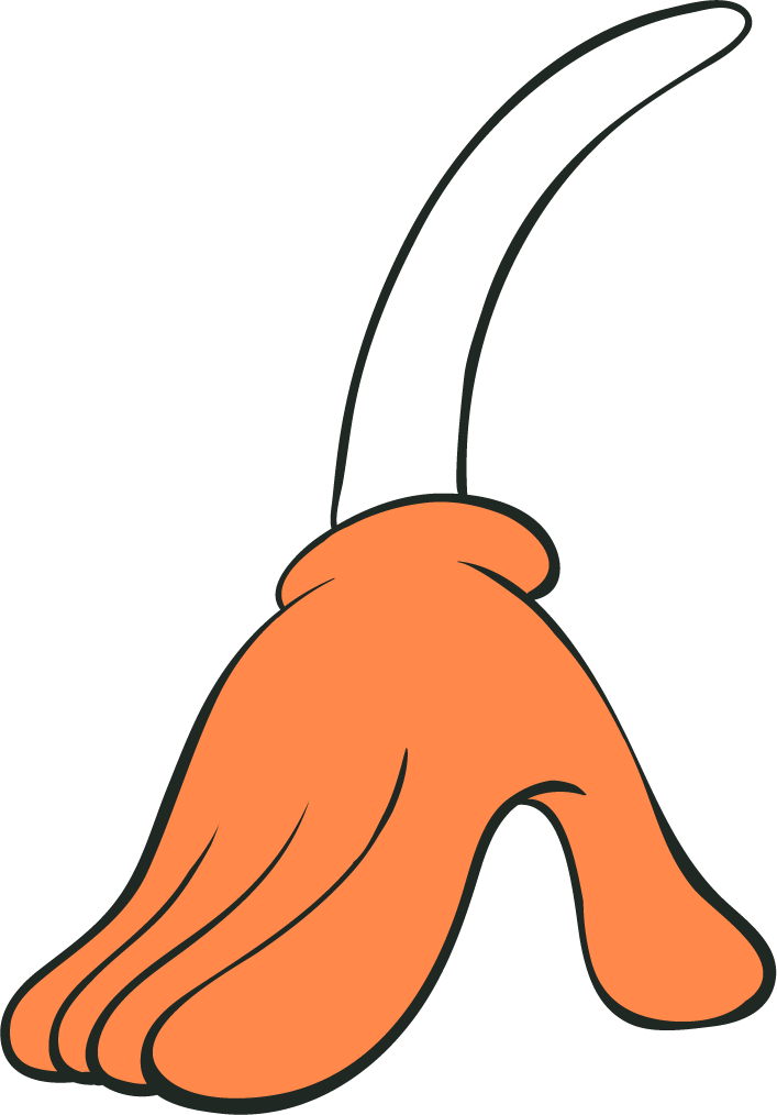 cartoon orange hands with difference pose