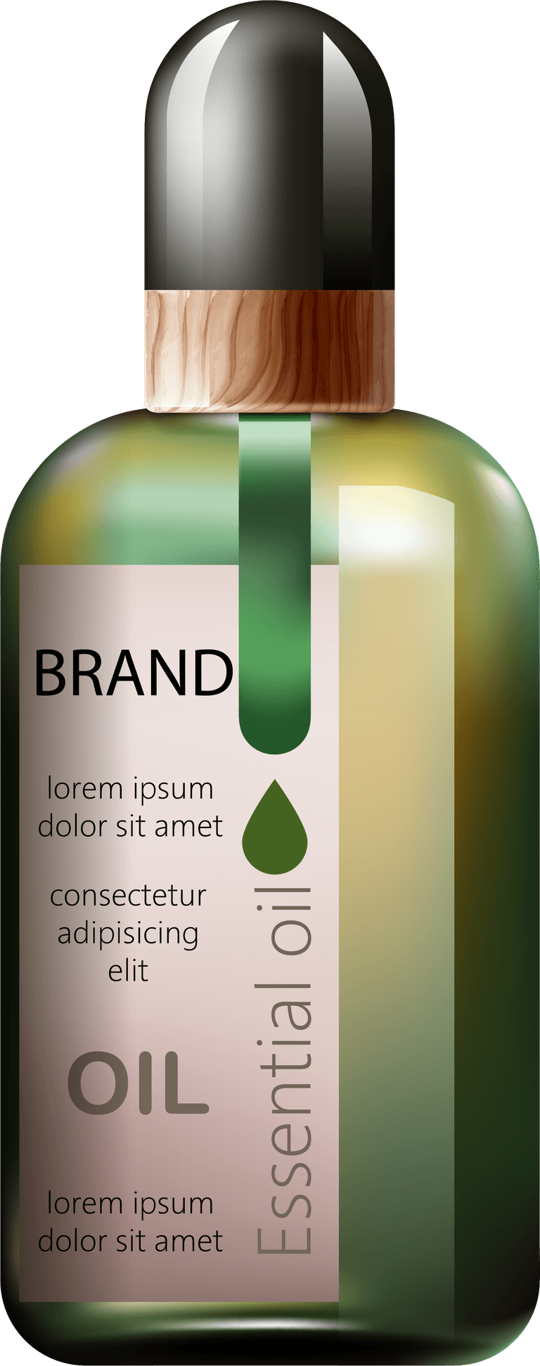 set various health care spa green bottles body oil lotion serum shower gel perfume