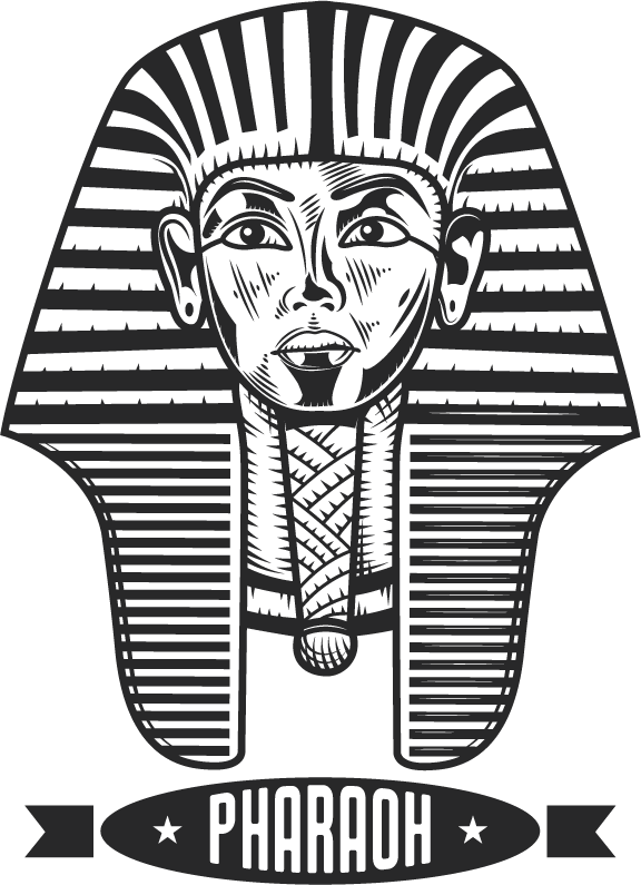 set vintage egyptian emblems featuring intricate pharaoh illustrations for cultural projects