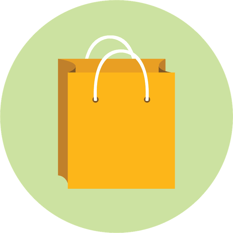 set web technology development icons for e-commerce shopping bag and user engagement