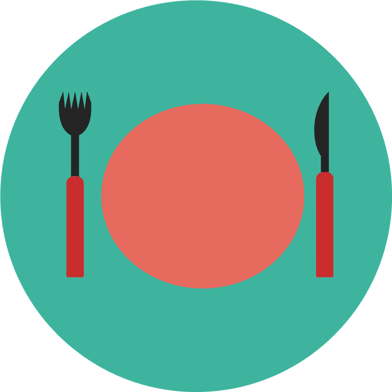 set web technology development icons for modern dining applications and restaurant services