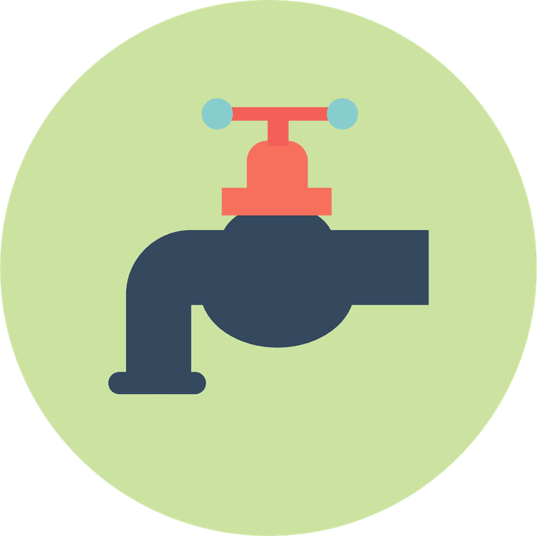 set web technology development icons for effective plumbing solutions and services