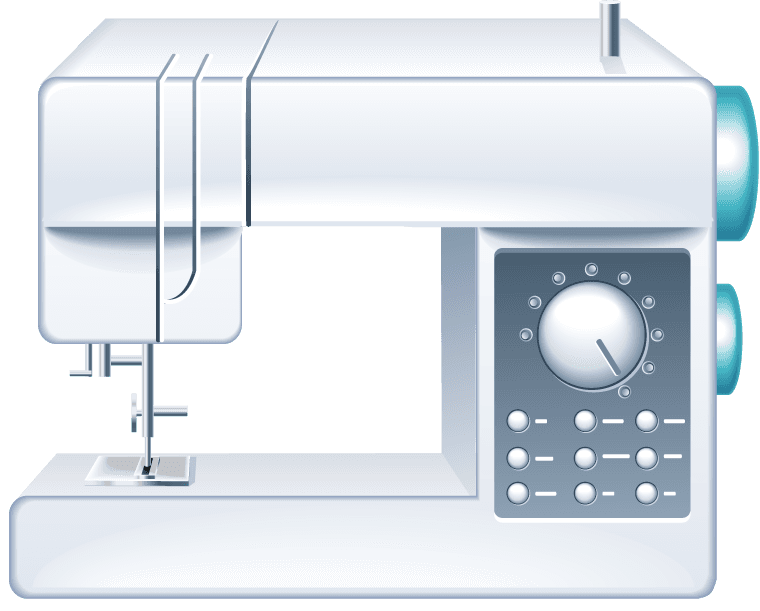 sewing machine household appliances icons for crafting and domestic use