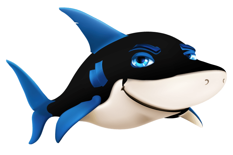 shark funny sea animals and fishes cartoon vector