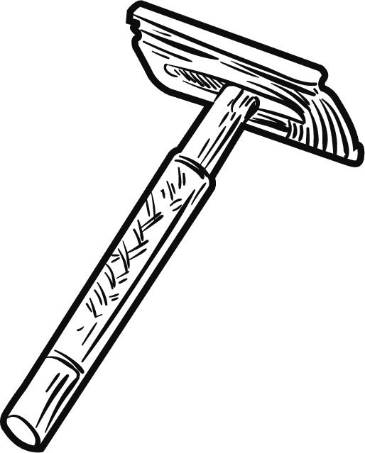 shave hairdressing elements black white symbols sketch