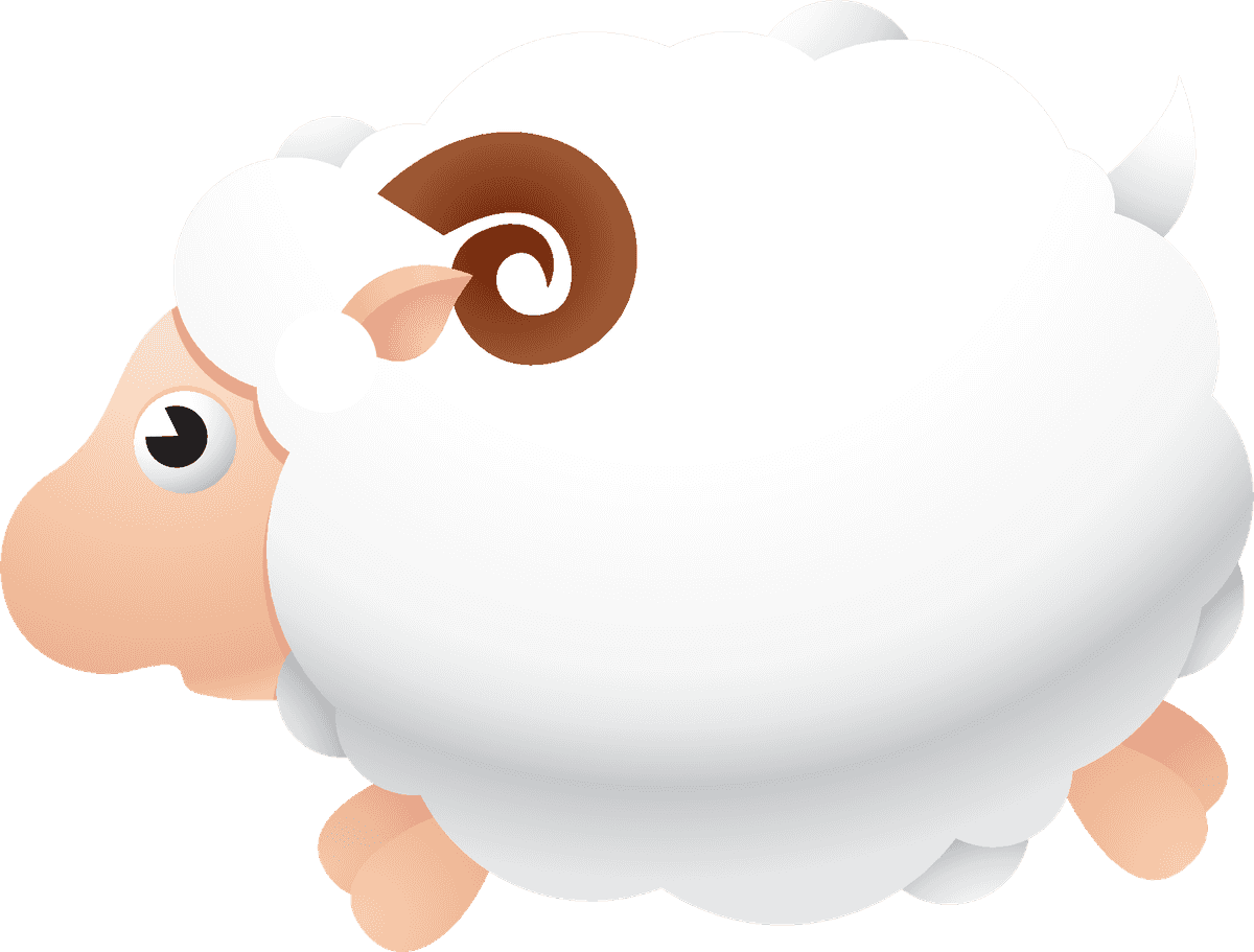 adorable sheep animal characters vectors for children's artwork and educational materials