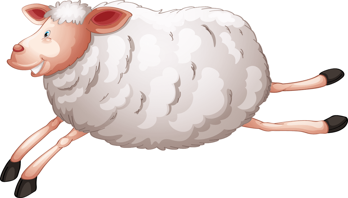 playful sheep animal collection cartoon vector for children's illustrations and playful designs