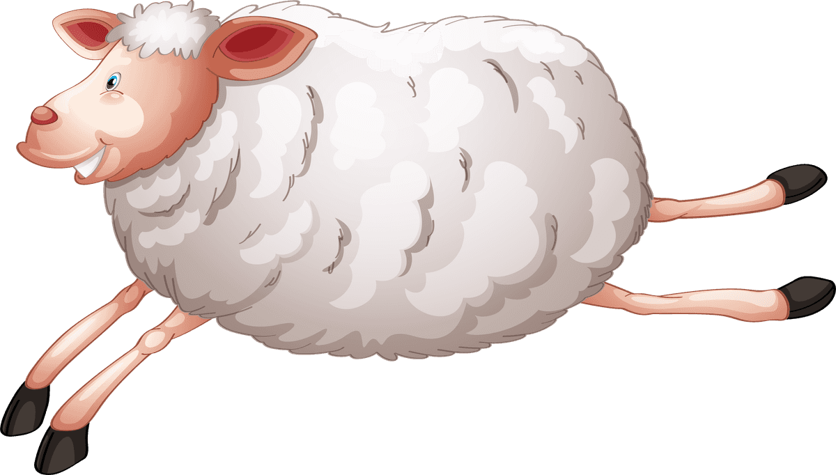 sheep animal collection cartoon vector