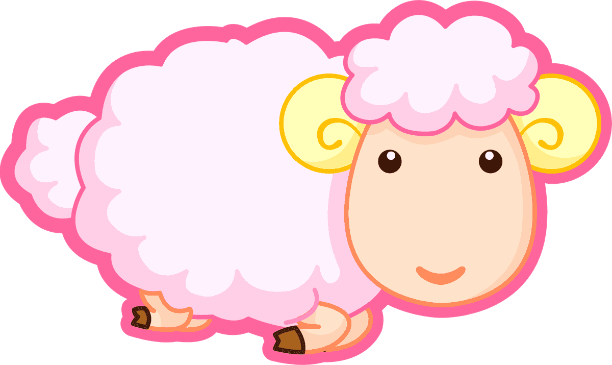 cute anthropomorphic sheep zodiac character for fun illustrations and educational materials