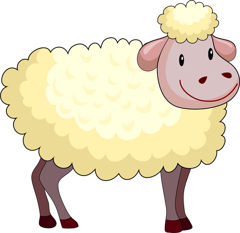 sheep farm animal icons colored cartoon 