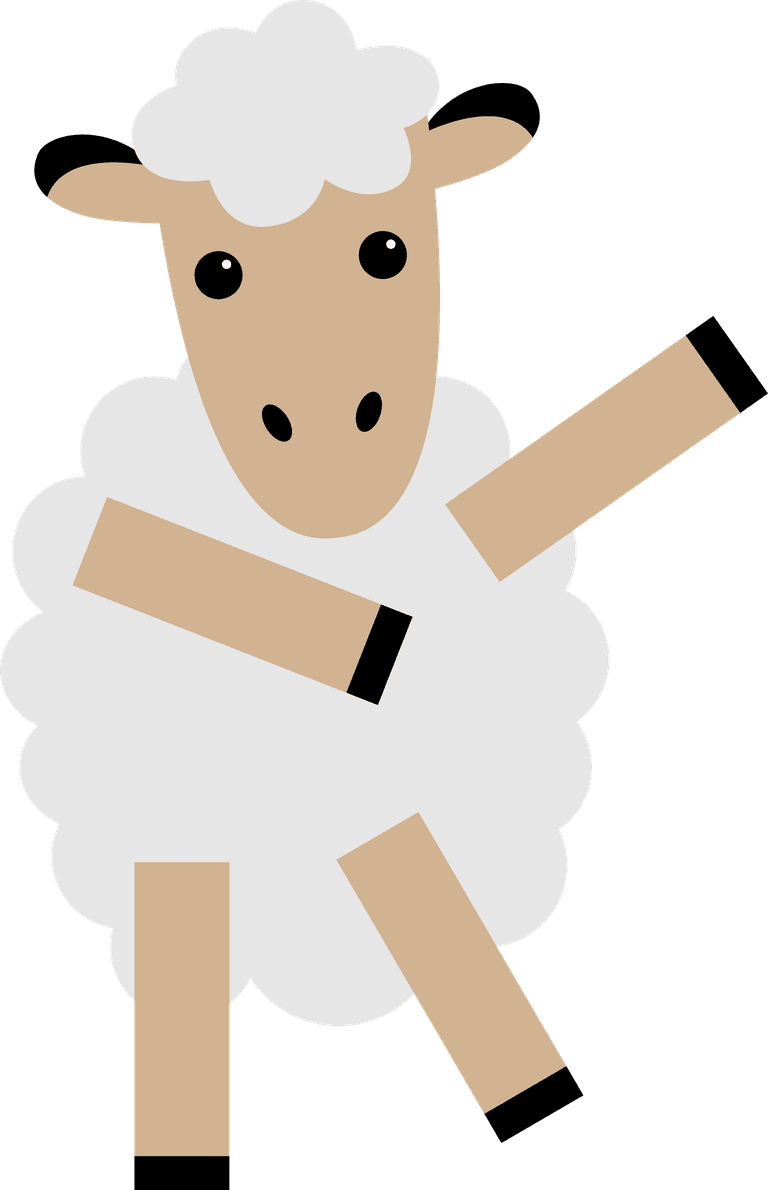 sheep movie animated sheep on white background