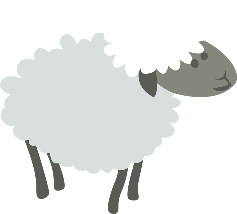 playful cartoon sheep type cartoon sheep vector for children's educational materials