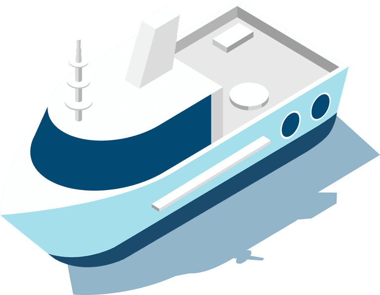 ships boats vessels isometric icon for marine applications with detailed features and smooth aesthetics