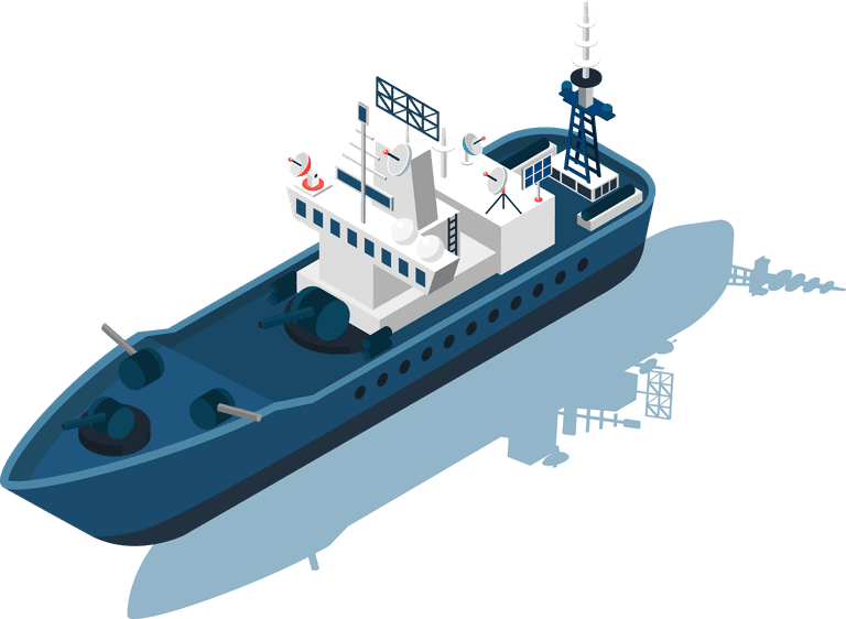 ships boats vessels isometric icon for maritime transport and navigation applications