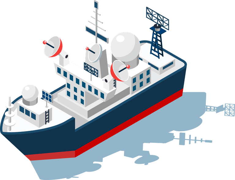 ships boats vessels isometric icon showcasing a detailed maritime communication vessel