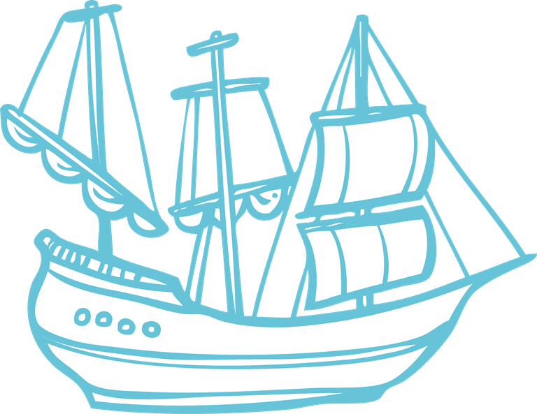 ships marine sketch set