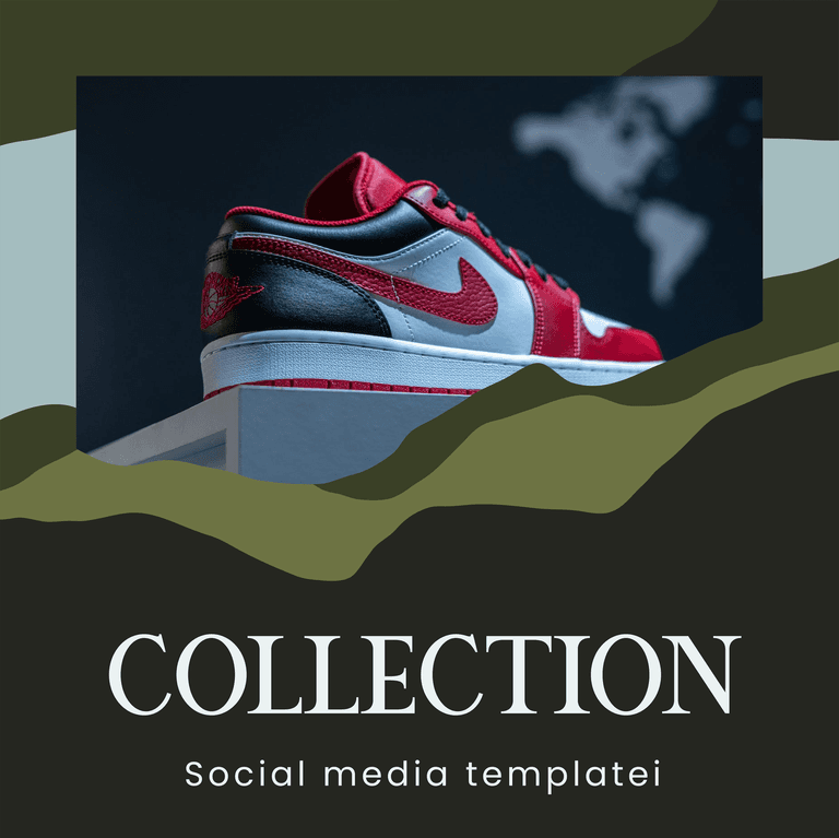 modern social media templates for showcasing sneaker collections and styles effectively