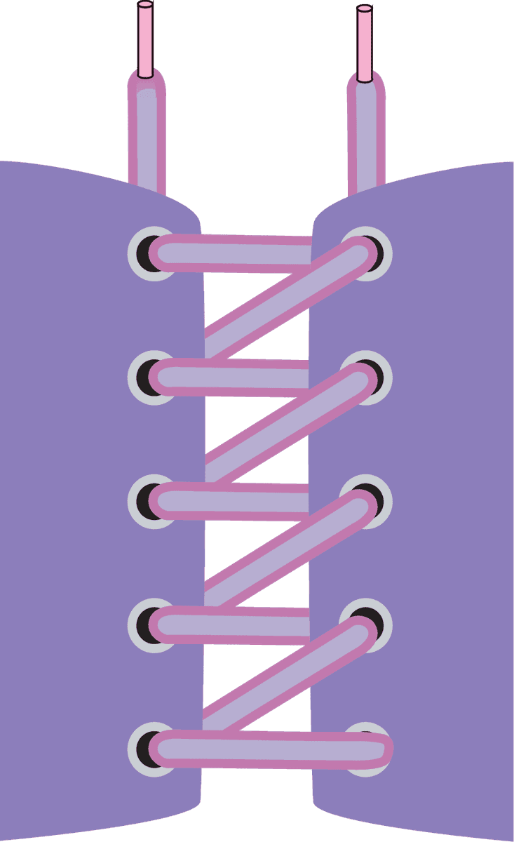 shoestring icon with different tied models