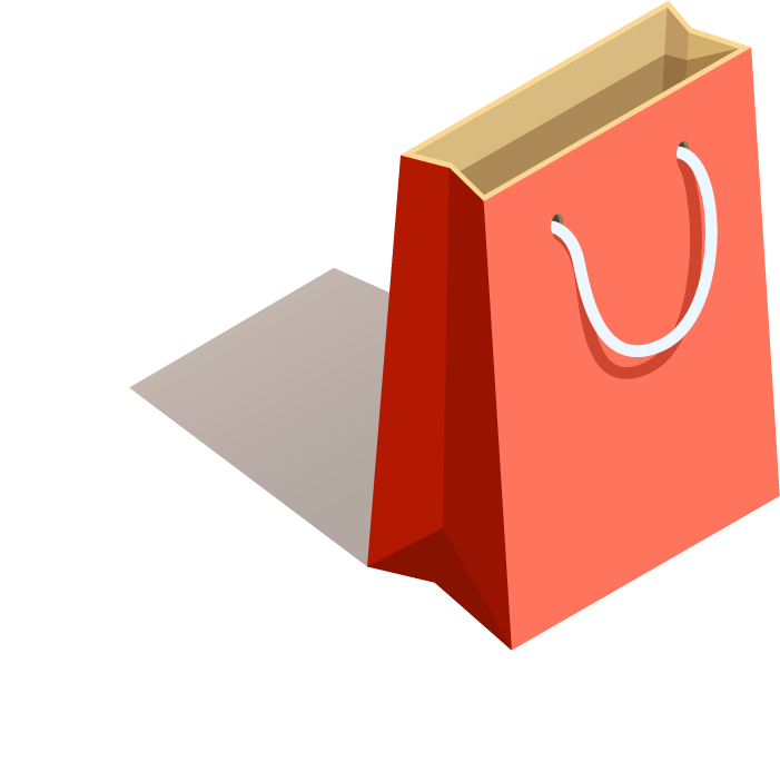 shopping e commerce isometric icons for online retail applications and promotions