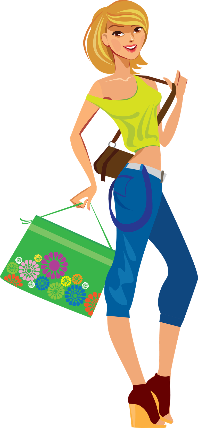 shopping girl happy fashion shopping girl