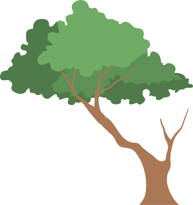 simple flat old tree element illustration