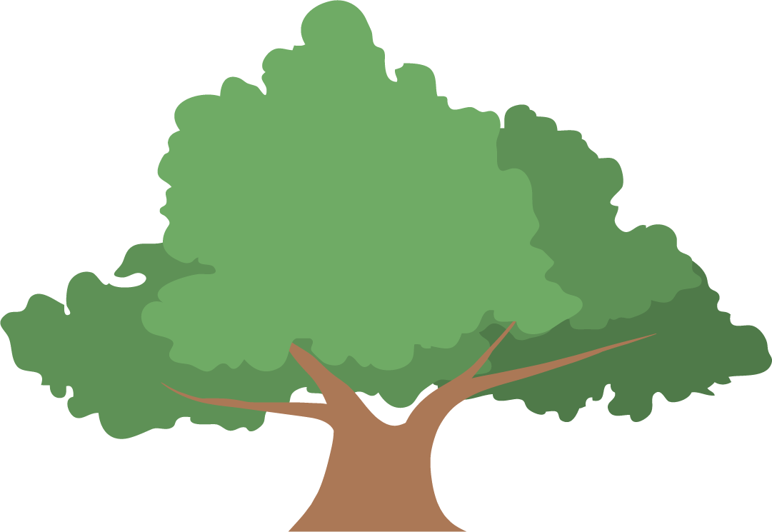 simple flat old tree element illustration