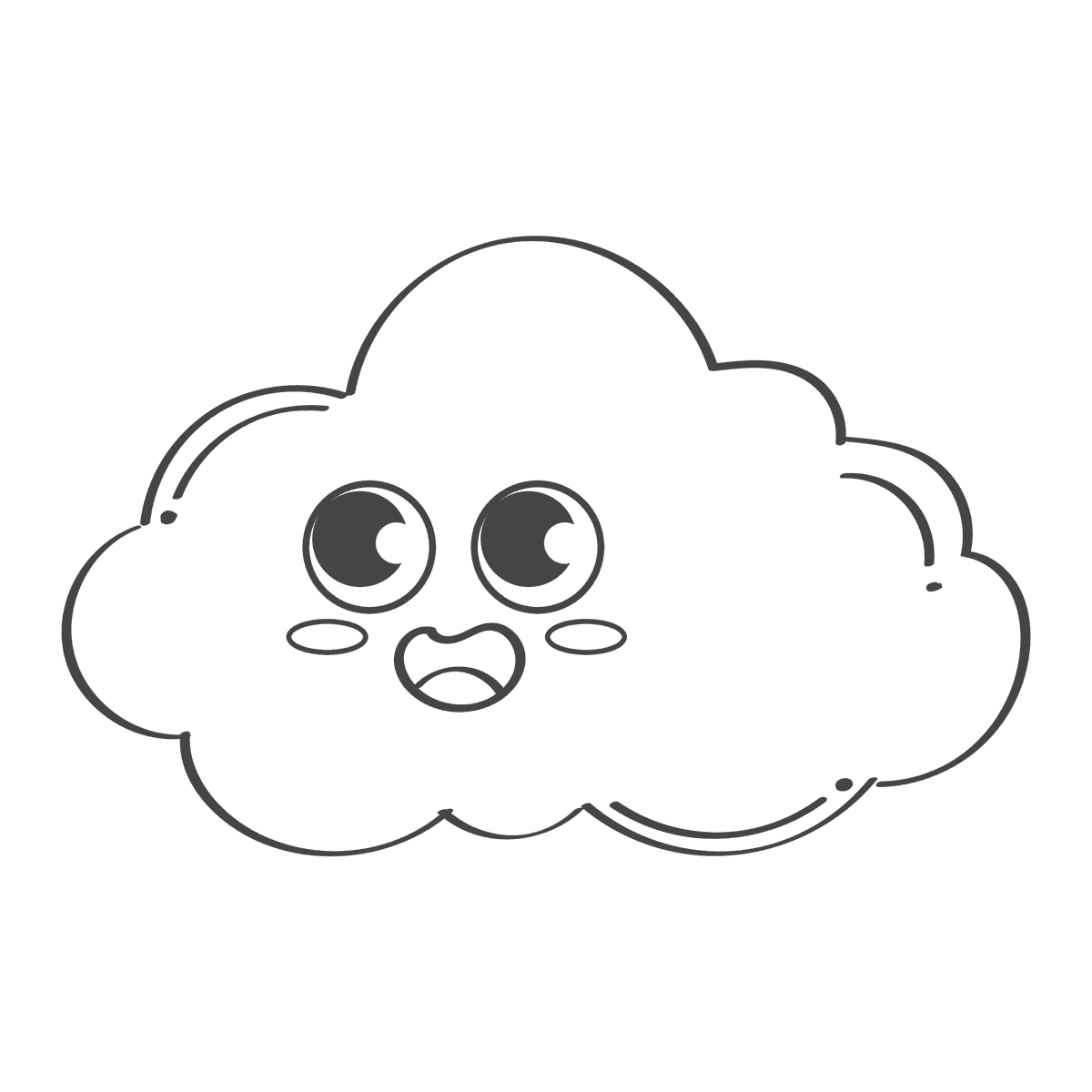 hand-drawn cartoon smoke clouds in doodle style with playful and abstract shapes