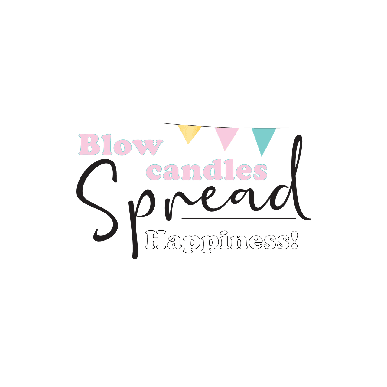 simple happy birthday calligraphy with festive colors for joyful celebrations