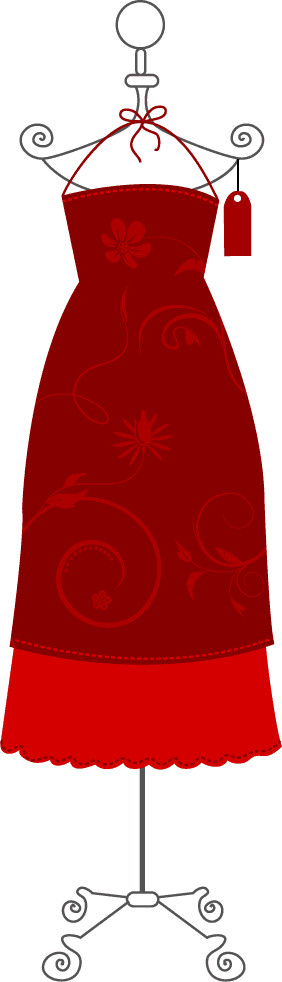 simple little red dresses models
